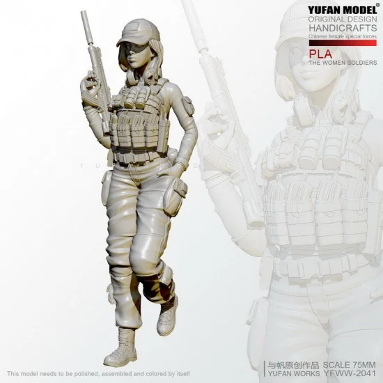 YUFAN Model 2051 1/24 Chinese PLA Special Forces Girl - Model Figures