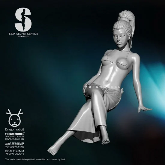 YUFAN Model 2060 75mm Scale Sexy Secret Service Girl #14 - Model Figures