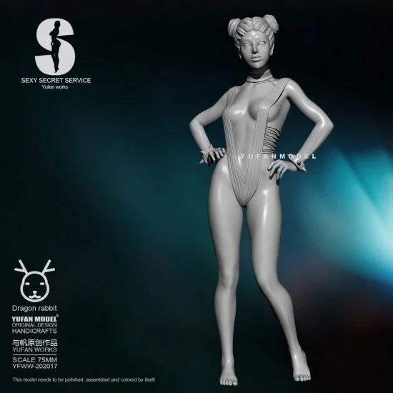 YUFAN Model 2061 75mm Scale Sexy Secret Service Girl #12 - Model Figures