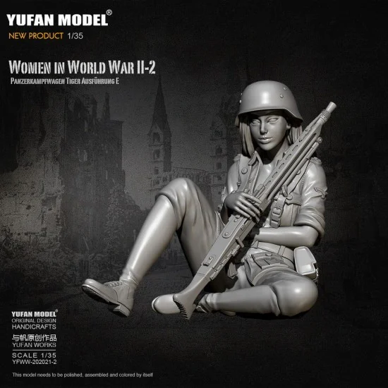 YUFAN Model 2065-2 1/35 WWII Female Tank Crew for Panzerkampfwagen Tiger Ausfuhrung E Vol.2