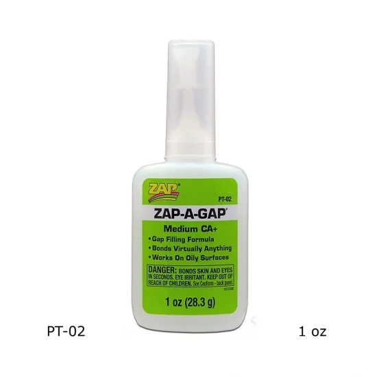 ZAP PT02 Zap-A-Gap CA+ Super Glue Medium Viscosity (1 oz / 28.3 g)