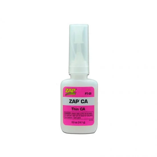 ZAP PT09 CA Super Glue Thin Viscosity (0.5oz / 14.1g) - Hobby Tools & Supplies