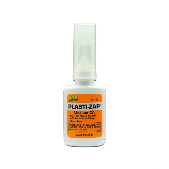 ZAP PT19 Plasti-Zap CA Super Glue Medium Viscosity for Plastics (1/3 oz / 9.35 g)