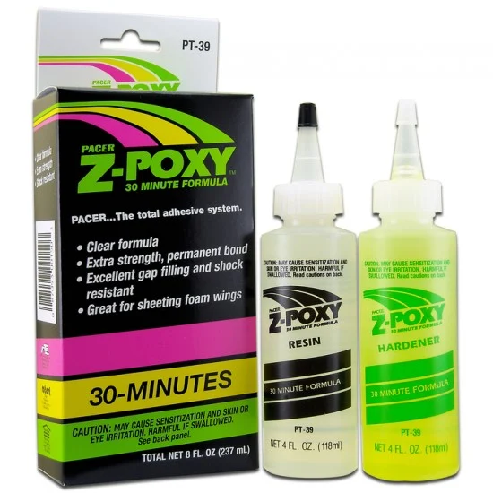 ZAP PT39 Z-Poxy 30-minute Epoxy Resin (2x 4 fl oz / 118 ml)
