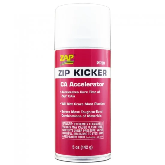 ZAP PT50 Zap Zip Kicker (CA Accelerator) Aerosol/Spray Can (5 oz / 142 g) - Hobby Tools & Supplies