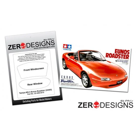 Zero Paints WM-0010 1/24 Mazda MX-5 Window Pre-Cut Painting Masks for Tamiya kits