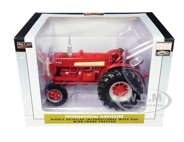 International Harvester Farmall W450 Gas Wide Front Tractor "Classic Series" 1/16 Diecast Model by SpecCast - IH Farmall Models