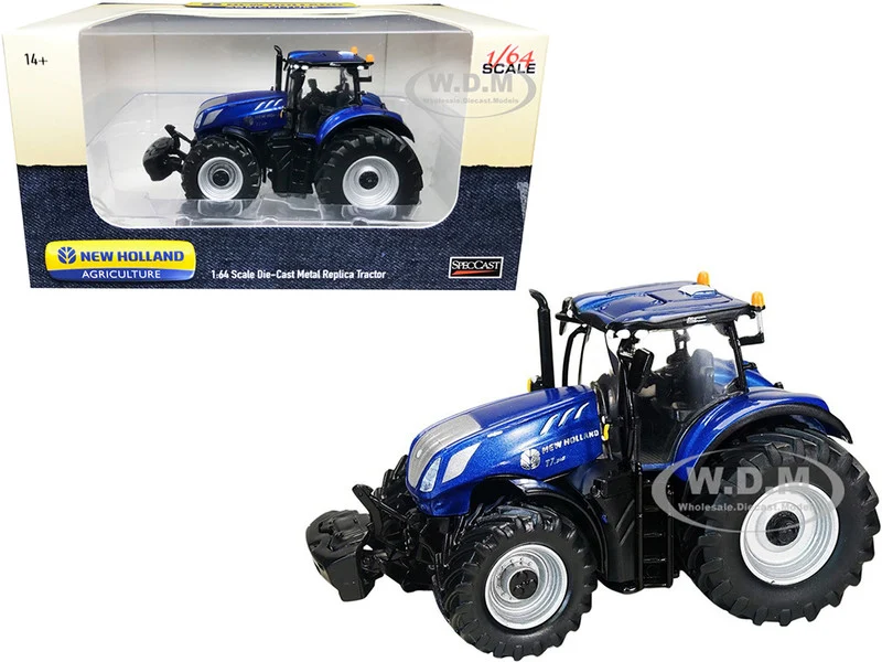 New Holland Blue Power T7.315 Tractor Blue Metallic 1/64 Diecast Model by SpecCast - Tractors & Farm Models