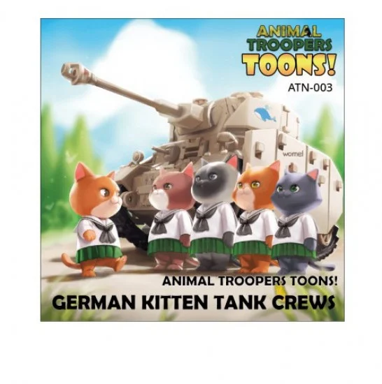 Tori Factory ATN-03 Animal Troopers TOONS! - German Kitten Tank Crews (5 cats)