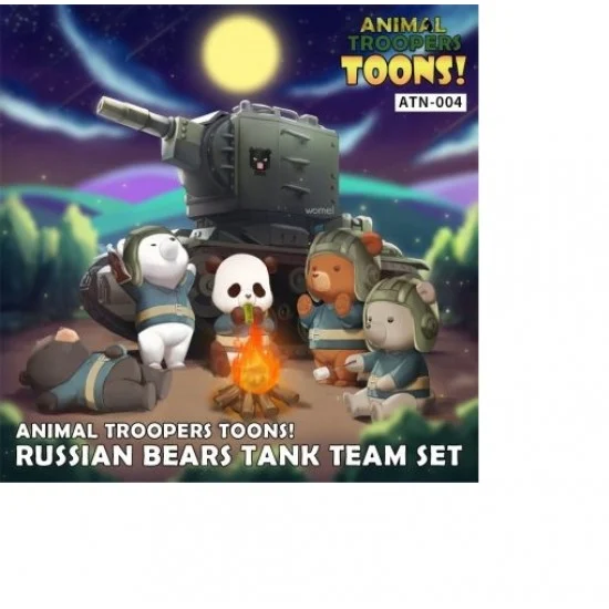 Tori Factory ATN-04 Animal Troopers TOONS! Series - Russian Bears Tank Team Set (5 figures)