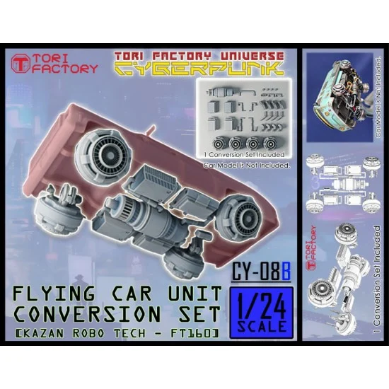 Tori Factory CY-08B 1/24 Tori Factory Cyberpunk - Flying Car Conversion Unit Vladimir Motors FT160