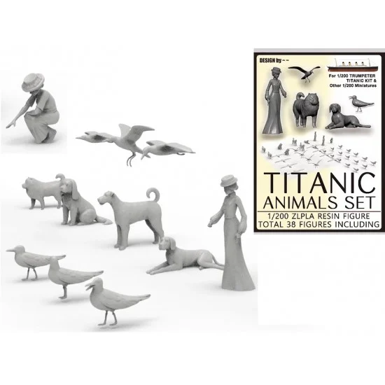 Tori Factory FS-02 1/200 Figures for Ship - TITANIC Animals Set (38 figures) for Trumpeter kit #03713