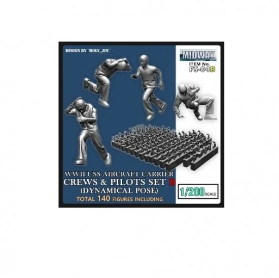 Tori Factory FS-04B 1/200 US Navy Aircraft Carrier Crews & Pilots "Dynamic Pose" (140 Figures)