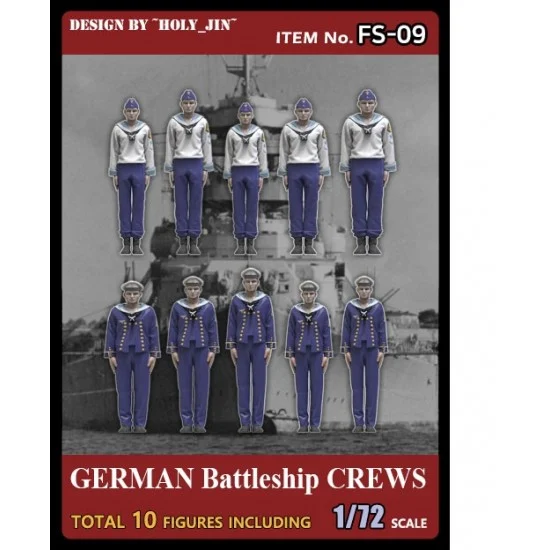 Tori Factory FS-09 1/72 German Battleship Crews (10 Figures)