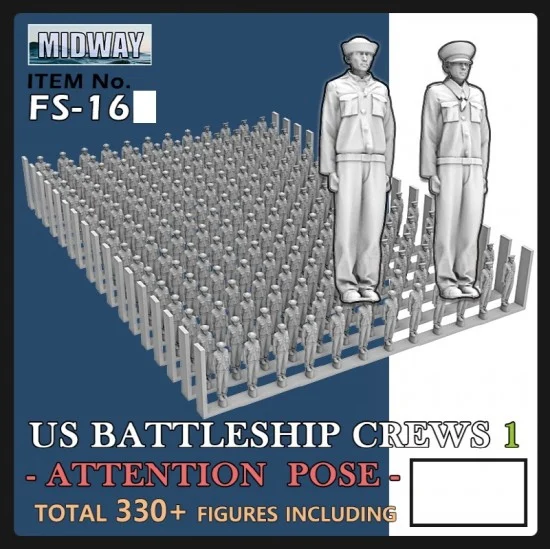 Tori Factory FS-16B 1/200 US BattleShip Crews-1: Attantion (330 figures)