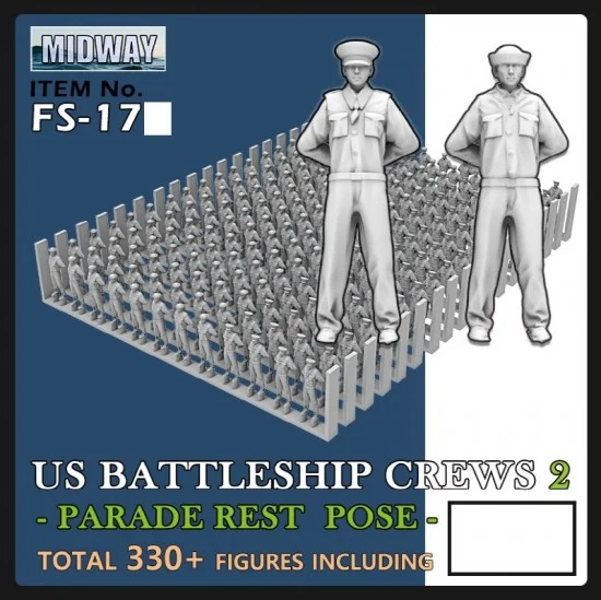 Tori Factory FS-17A 1/350 US BattleShip Crews-2: Parade Rest (330 figures)