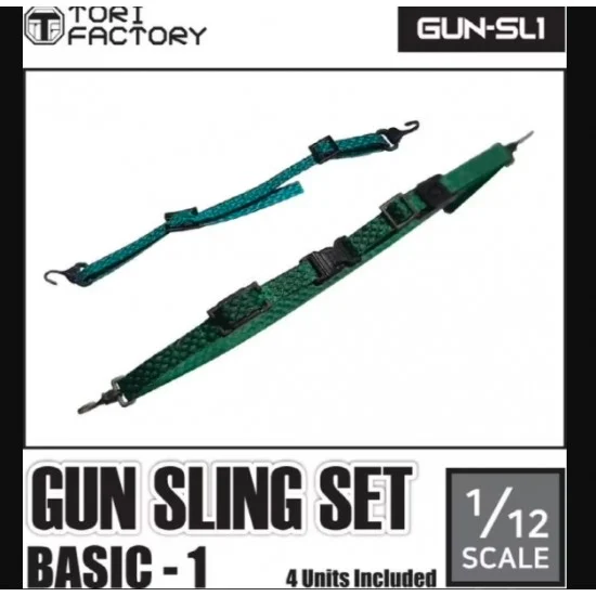 Tori Factory GUN-SL1 1/12 Gun Sling Set - Basic 1 (4 Slings)