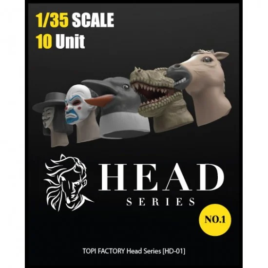Tori Factory HD-01 1/35 Head Series Vol.1 - Masked Head (10pcs)