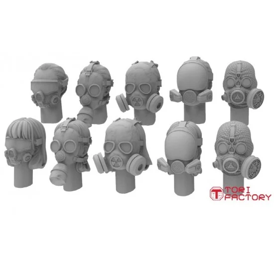 Tori Factory HD-03A 1/35 Head Series "Masked Head-2" (10 Heads)