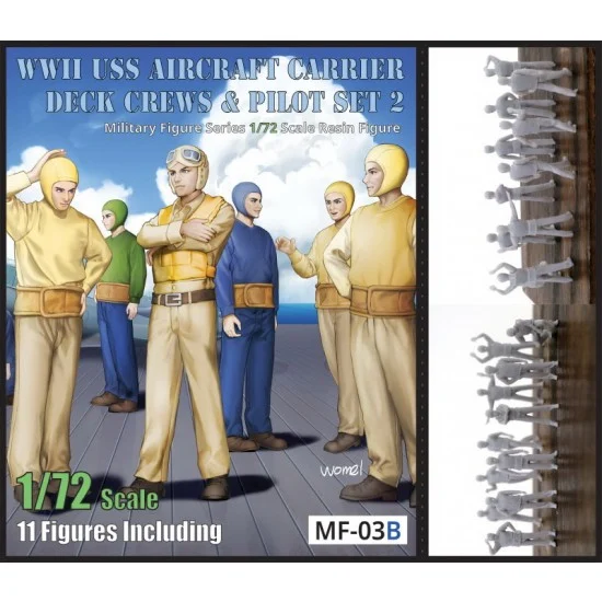 Tori Factory MF-03B 1/72 US Navy Aircraft Carrier Crews & Pilots