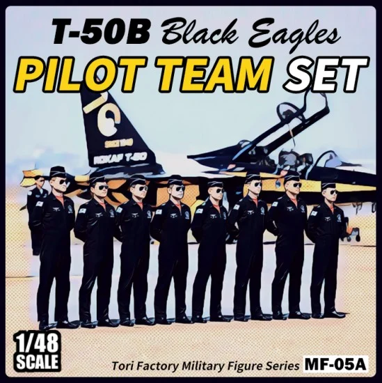 Tori Factory MF-05A 1/48 ROK Black Eagles Pilots set (8 Figures)