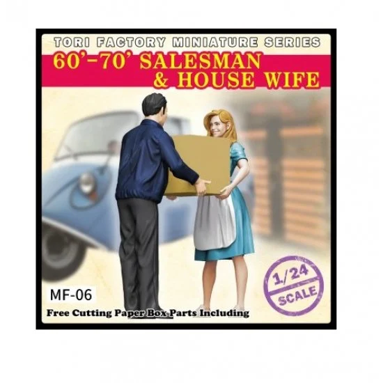 Tori Factory MF-06 1/24 60'-70' Salesman & House Wife (2 Figures)