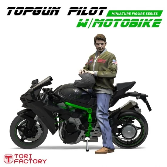 Tori Factory MF-08A 1/32 Top Gun: Pilot w/Motorbike (1 figure w/bike)