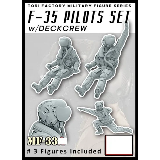 Tori Factory MF-33B 1/48 Lockheed Martin F-35 Lightning II Pilots Set w/Deck Crew (3 figures)