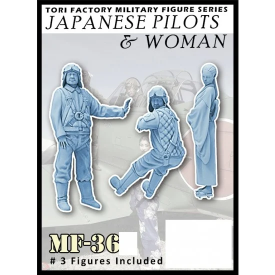 Tori Factory MF-36A 1/32 WWII Japanese Pilots & Woman (3 figures)