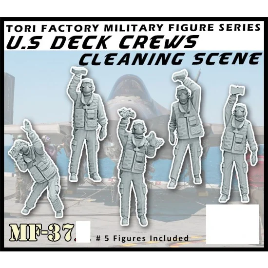 Tori Factory MF-37B 1/48 US Deck Crews Cleaning Scene (5 figures)