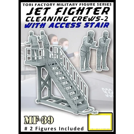 Tori Factory MF-39B 1/48 Jet Fighter Cleaning Crews -2 w/Access Stair