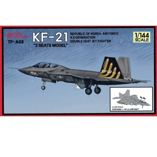 Tori Factory TF-A03 1/144 ROK AF KAI KF-21 Boramae Twin Seats Jet Fighter