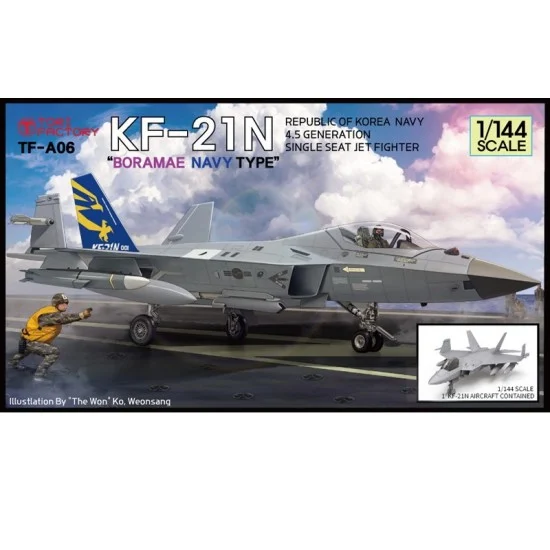 Tori Factory TF-A06 1/144 Republic of Korea Navy KAI KF-21N 'Boramae Navy Type' Single Seat Jet Fighter
