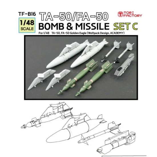 Tori Factory TF-B16 1/48 TA-50 Missile & Bomb Set C for FA-50