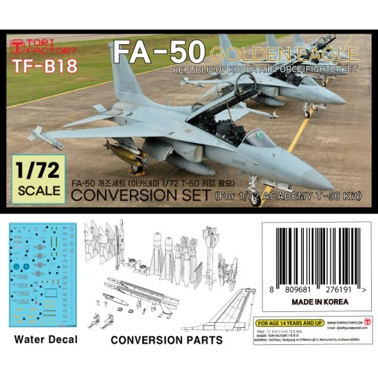Tori Factory TF-B18 1/72 ROK FA-50 Conversion Set for Academy T-50 kit