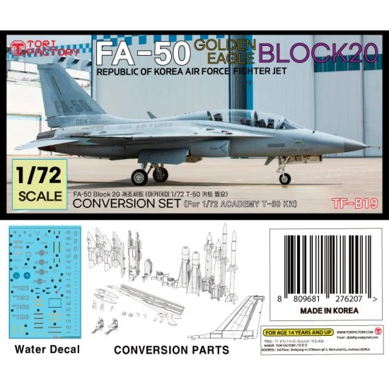 Tori Factory TF-B19 1/72 FA-50 Block 20 Conversion Set for Academy T-50 kit