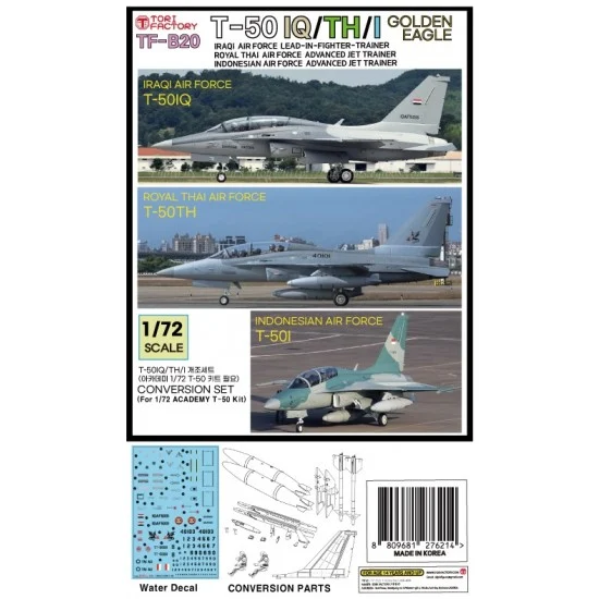Tori Factory TF-B20 1/72 T-50IQ / TH / I Conversion Kit for Academy T-50 Kit