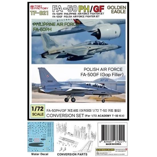 Tori Factory TF-B21 1/72 FA-50PH / FA-50GF Conversion Kit for Academy T-50 Kit