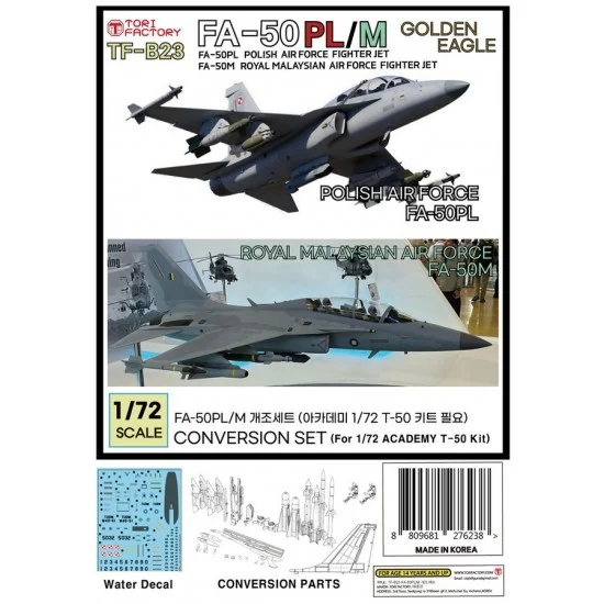 Tori Factory TF-B23 1/72 FA-50PL, FA-50M Conversion Kit for Academy T-50 Kit