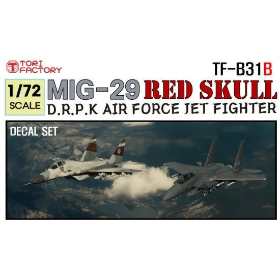 Tori Factory TF-B31B 1/72 North Korean AF MIG-29 ''Red Skull'' Decal set