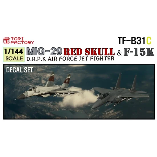 Tori Factory TF-B31C 1/144 North Korean AF MIG-29 ''Red Skull'' and F-15K Decal set