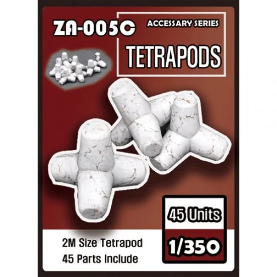 Tori Factory ZA-005C 1/350 Anti-tank Obstacles - Tetrapods (45pcs)