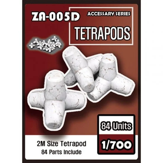 Tori Factory ZA-005D 1/700 Anti-tank Obstacles - Tetrapods (84pcs)