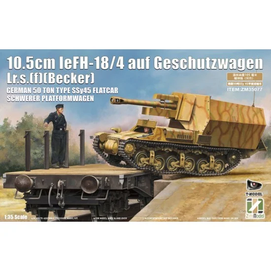 Zimi Model 35077 1/35 10.5cm leFH 18/4 auf Geschutzwagen Lr.s.f (Becker) [2 in 1] - Military Vehicles & Tanks