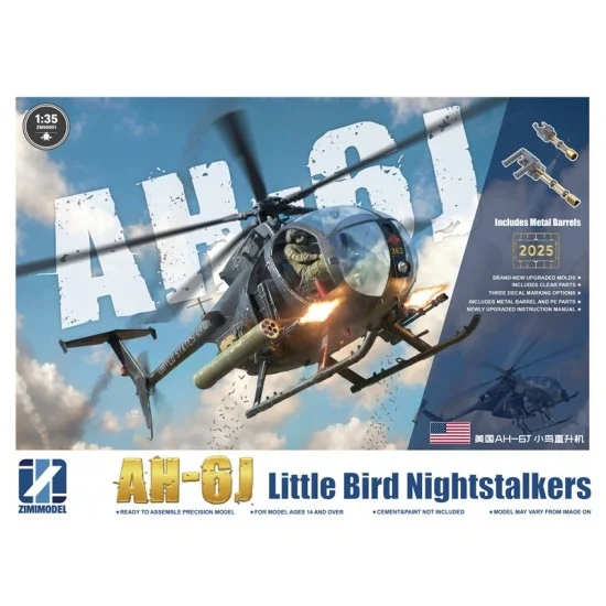 Zimi Model 50001 1/35 AH-6J Little Bird Nightstalkers Helicopter