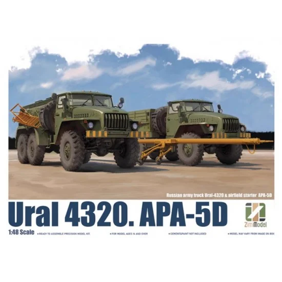 Zimi Model 80159 1/48 Russian Ural 4320 Army Truck and APA-5D Airfield Starter