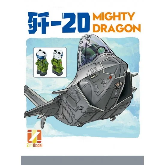 Zimi Model Q01001 Egg Plane DJ J-20 Mighty Dragon with PLAAF Pilot