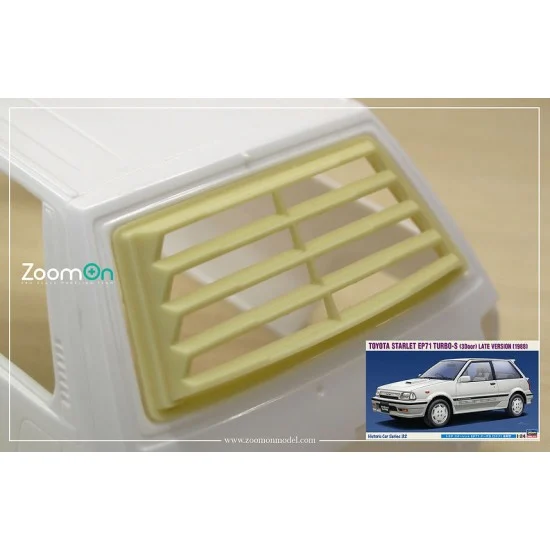 ZoomOn Z127 1/24 Toyota Starlet Ep71 Rear Window Louver for Hasegawa kit - Model Cars