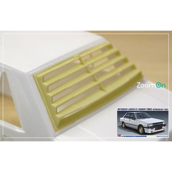 ZoomOn Z128 1/24 Mitsubishi Lancer EX 1800GSR Rear Window Louver for Hasegawa kit - Model Cars