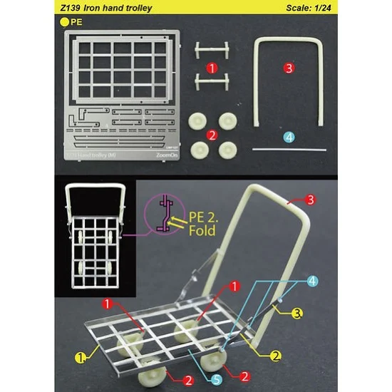 ZoomOn Z139 1/24 Iron Hand Trolley - Model Cars